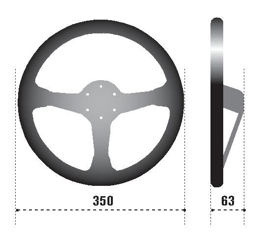 Sparco Steering Wheel 345 Suede Black