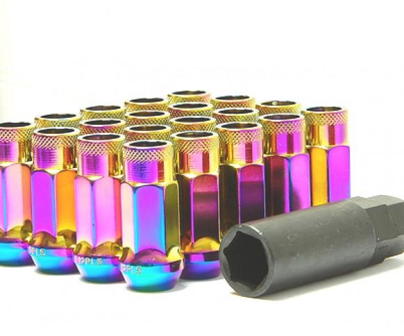 Wheel Mate Muteki SR48 Open End Lug Nuts - Neon 12x1.25 48mm