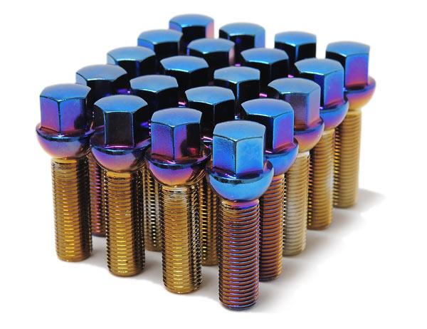 Wheel Mate Mevius Lug Bolt Set of 20 - Black 12x1.50 27mm Cone 60 DEG TAP